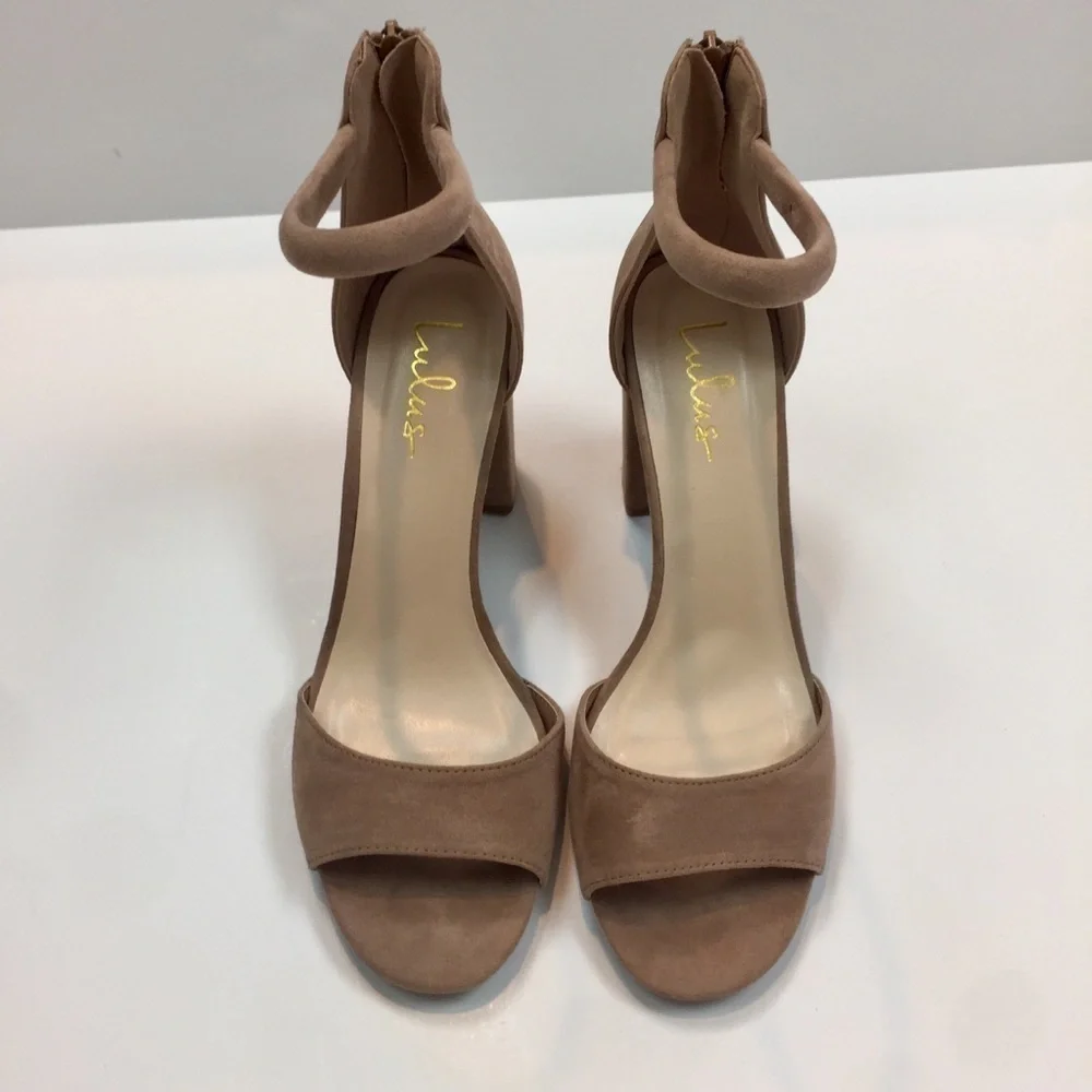 NEW Lulu’s Sidecar Cutie Suede Ankle Strap Sandal